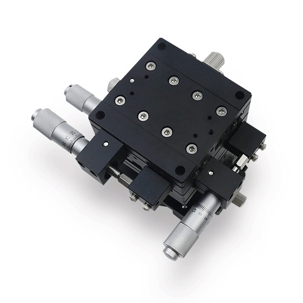 XYZR Axis LT60, dimensioni 60x60mm Piattaforma di rifilatura manuale a palco lineare a 4 assi tipo V, ideale for macchinari, attrezzature