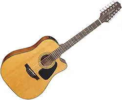 Takamine GD30CE-12NAT Dreadnought Guitarra elétrica acústica com corte de 12 cordas