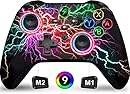 Switch Controller, LED Wireless Switch Pro Controller for Switch/Lite/OLED, Multi-Platform Windows PC/IOS/Android Remote with Cool RGB Light/Programmable/Motion Control/Vibration/Turbo/Wakeup