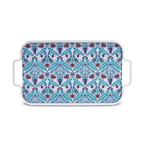 Karaca Mar 8-teiliges Frühstücksgeschirr-Set, 6 Glasschalen mit Tablett & Glas deckel, Snackschale mit Deckel, Snackteller mit Fächern & Aufbewahrungsbox