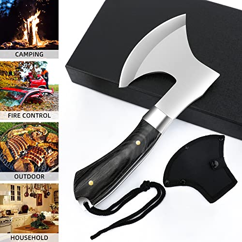 Camping Hatchet Camping Axe Forged High Carbon Steel For Meat Cleaver Axe Outdoor Splitting Wood Great For Axe Throwing, Camping, Survival, Outdoors And Chopping (702) #TOP6