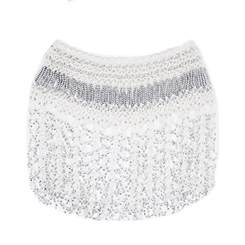 Ralcosuss Knit Hollow Out Bead Shawl and Wrap for Evening Dresses Wedding Party Cover Up Shrug Stoles for Women Bridal3