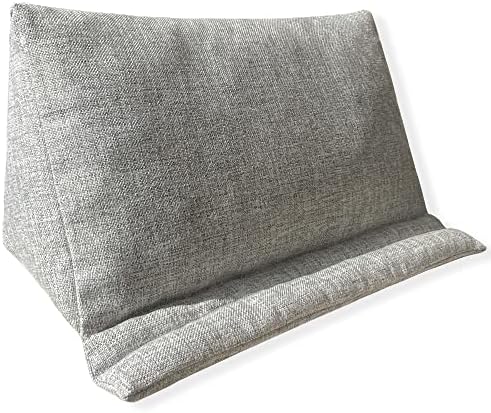 Book Holder for Reading in Bed, Pillow Stand Laying Down for Lap Tablet Reader Accessories Gifts for Book Lovers E-Readers, Universal Fit for Desk Office/Kitchen/Bedside, Light Grey