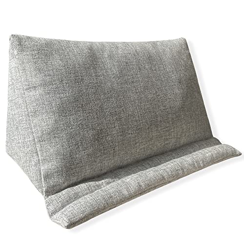Book Holder for Reading in Bed, Pillow Stand Laying Down for Lap Tablet Reader Accessories Gifts for Book Lovers E-Readers, Universal Fit for Desk Office/Kitchen/Bedside, Light Grey