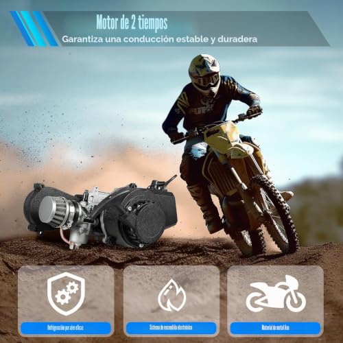 Motor de 49cc 2 tiempos T8F con cadena y tanque para mini ATV 4