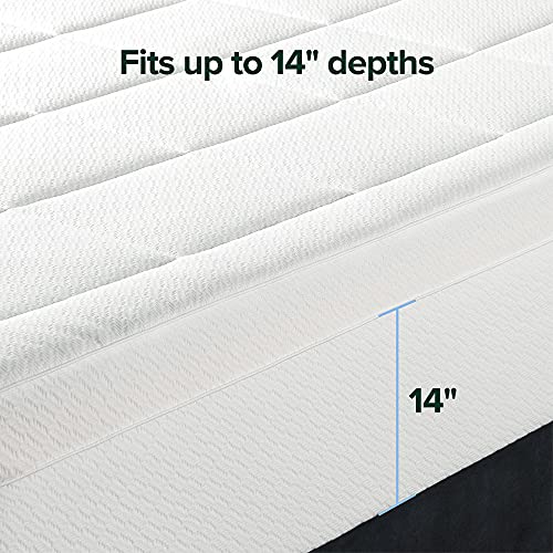 Image of Zinus 4 Inch Cloud Memory Foam Mattress Topper, Quilted Plush Mattress Topper, Green Tea Memory Foam Mattress Topper, Full