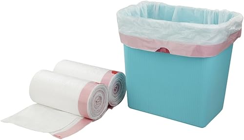 Bolsas de basura pequeñas de 1,5 galones con cordón, bolsas de basura blancas