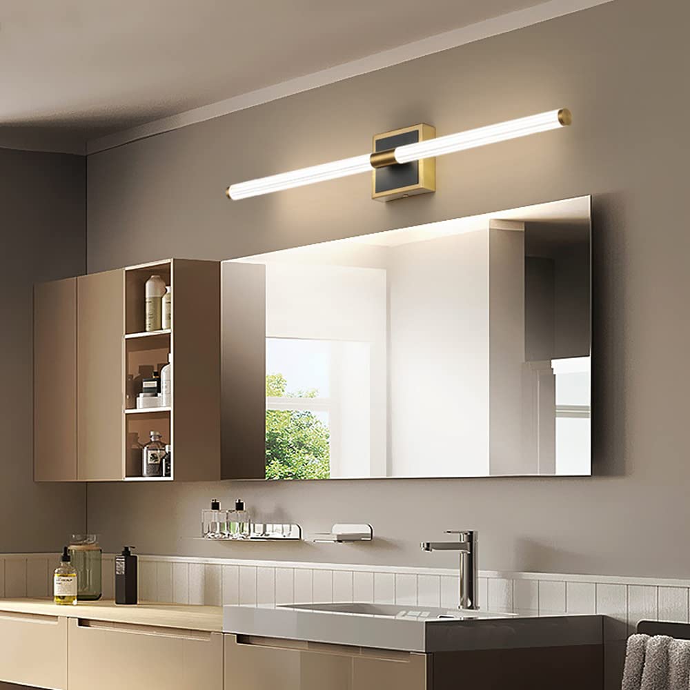 Jadssox Lampe de Miroir de courtoisie LED linéaire pour Salle de Bain, 10 W Miroir Avant luminaires Lampes de Maquillage, Bain Miroir Avant lumières linéaire vanité Applique Murale sur Miroir