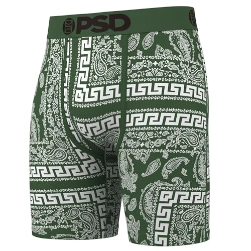 PSD Men's Boxer Briefs - Bandana Mix 3 Pack, 7 Inch Inseam, Moisture-Wicking Boxer Briefs for Men Pack, Size Large4