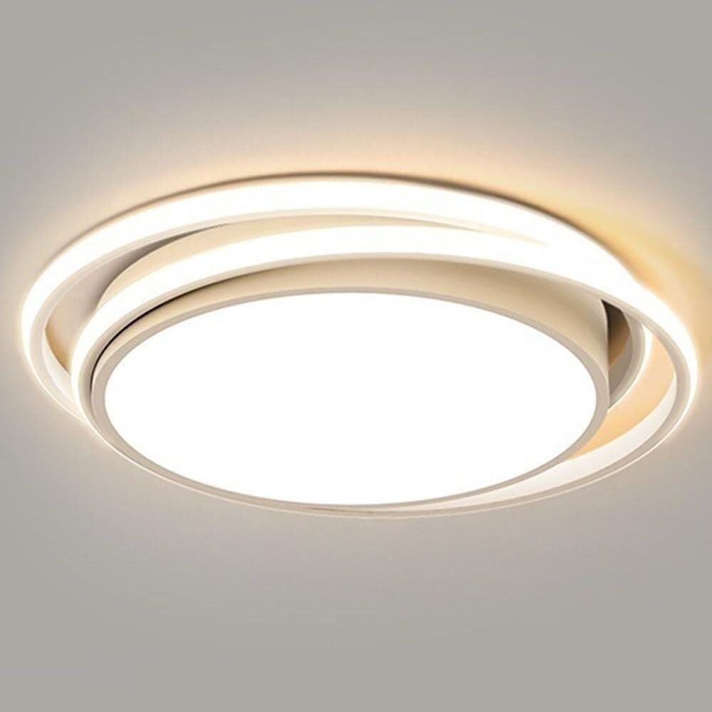 KXEcoLife Semi Flush Mount Ceiling Light Modern LED Lamp Bedroom Study Children's Room Dimmable (Stepless Dimming)