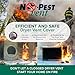 NO-PEST VENT, Exclusive Dual Door Dryer Vent Cover Outdoor 4 inch with Collar, Made in USA w Highest UV Resistant Plastic in any Outdoor Vent Cover (Brown, 4 inch With 12