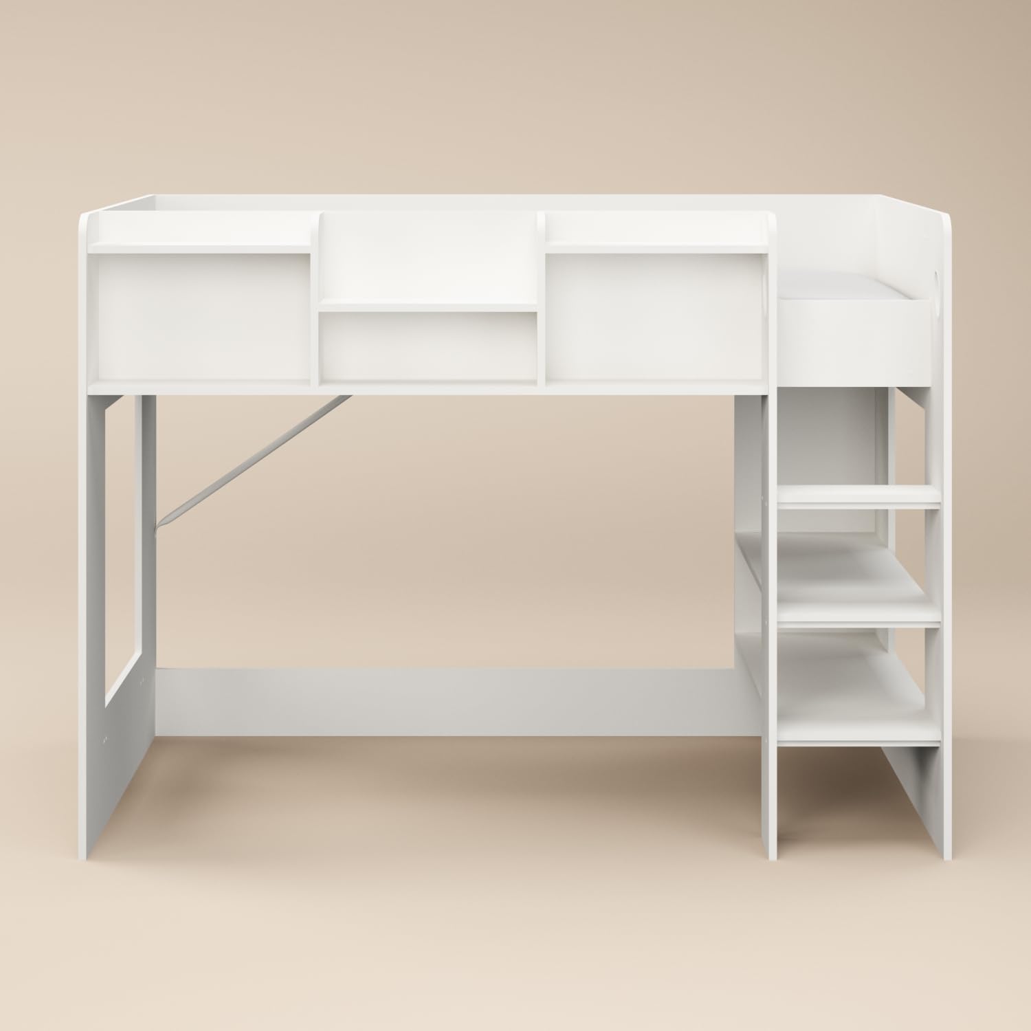 Single Bed With Storage Flair Furnishings Kids Mid Sleeper Bed With ...