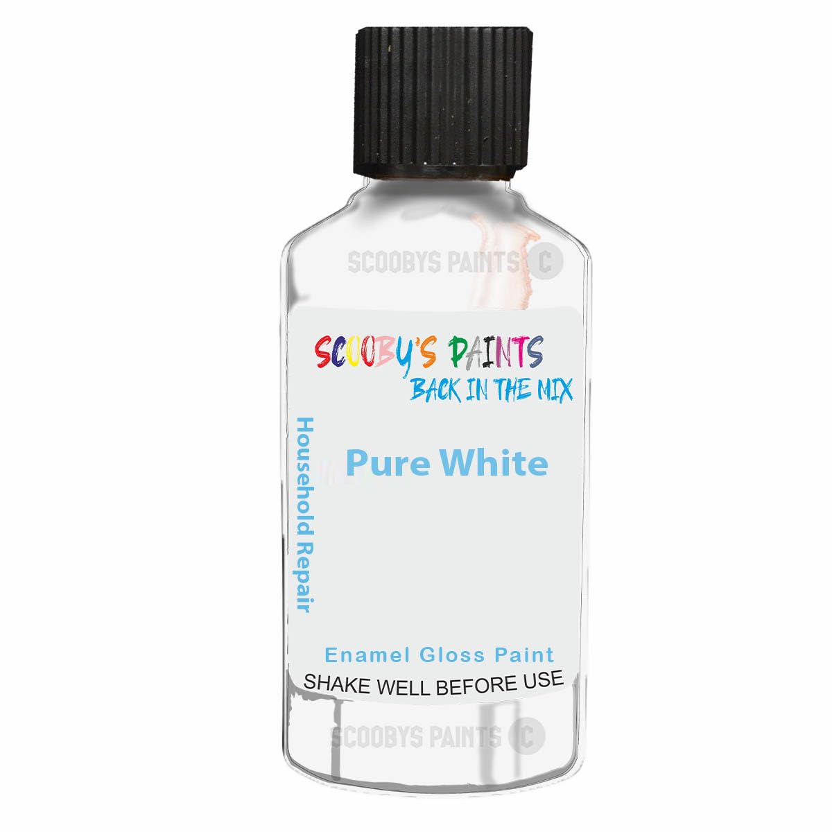 Scoobys Paints Back In The Mix Pure White Enamel Touch Up Paint 30Ml For Kitchen Appliances & Bathroom (Pure White)