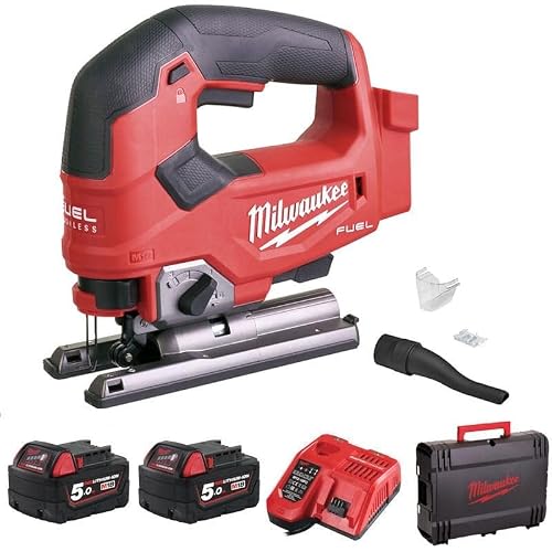 Milwaukee Red M18 Fjs-502X Fuel Top Handle Jigsaw 18V 2 X 5.0Ah Li-Ion