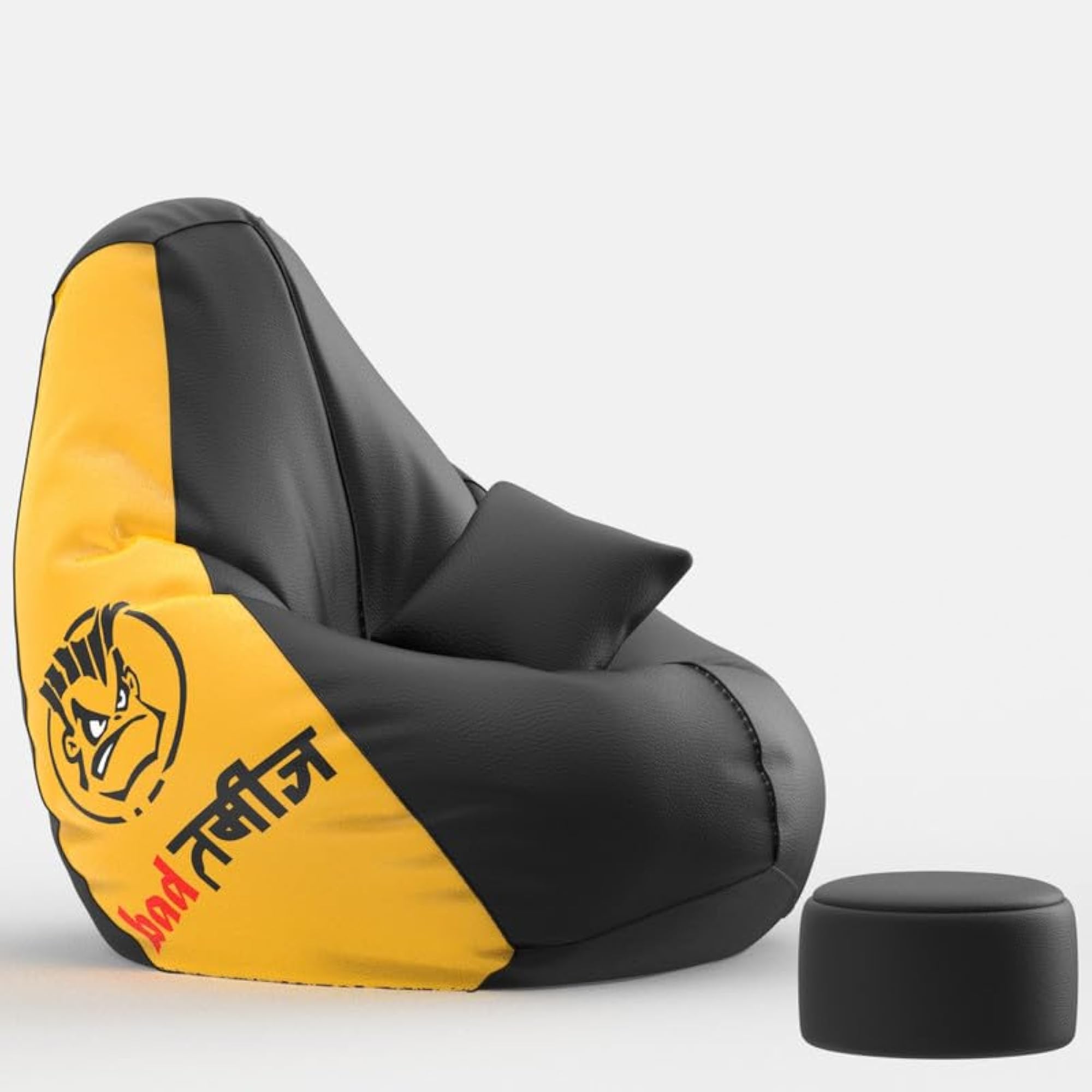 Beans Filled XXXL Cushion Footrest Combo, Printed