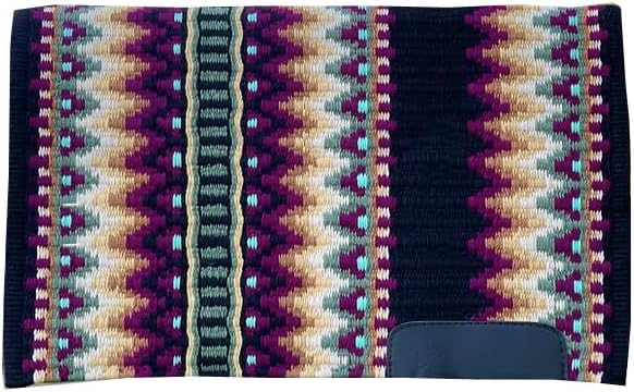 HUMAYL Saddlery Saddle Pad/Blanket for Horses Western Show Horse Saddle Blanket New Zealand Design Handmade Wool Saddle Blanket Top Wool Saddle Pad Regular Size : 34" L x 36" W x 1" inches PAD0355