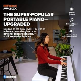 Roland FP-30X Portable Digital Piano, White, FP-30X-WH
