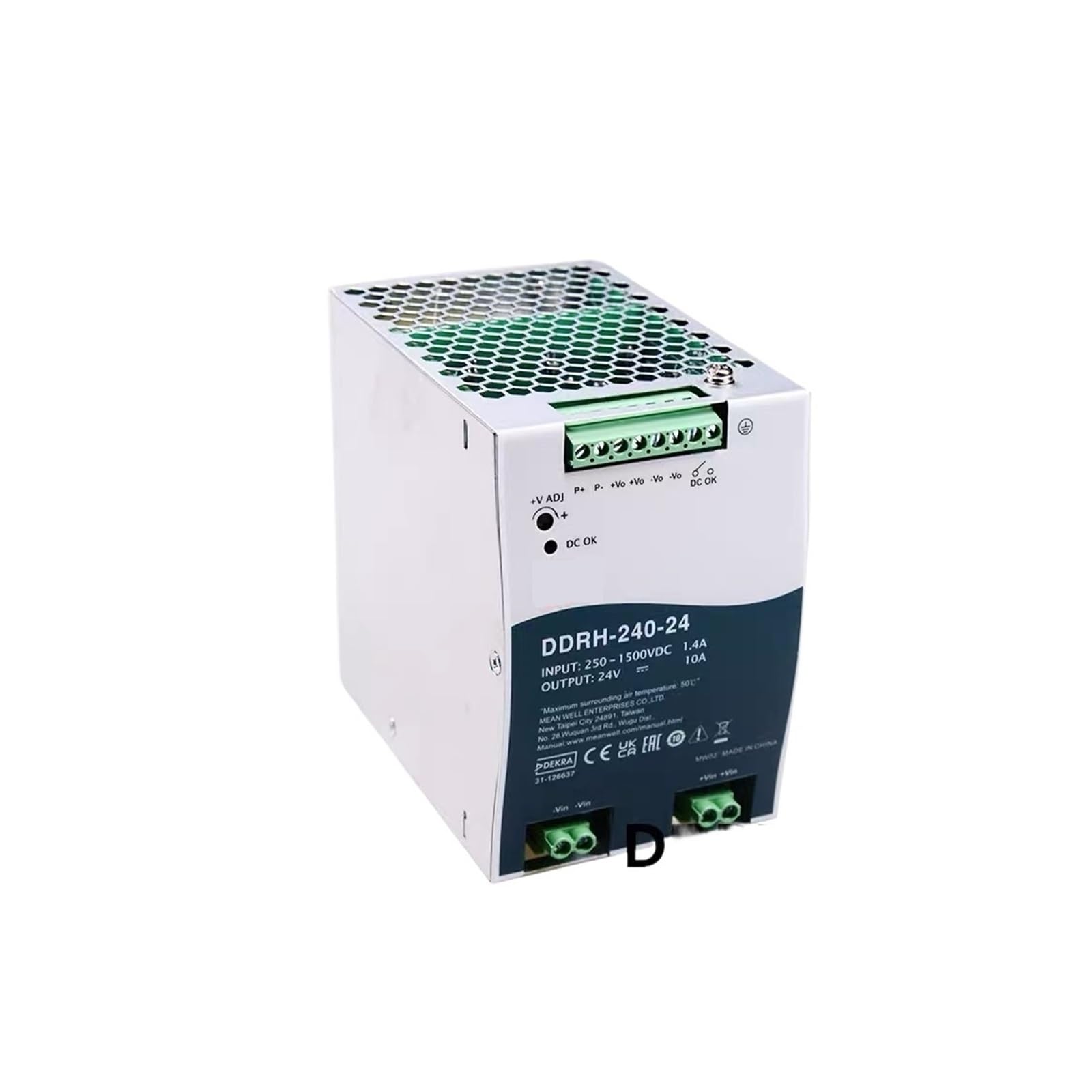 Alimentation à découpage DDRH-240-32 de haute tension pour intégration rail DIN
