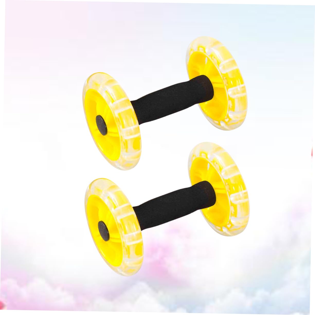HANABASS Rueda Abdominal de Doble Rueda Agarres Antideslizantes Diseño Ligero para Entrenar en Casa
