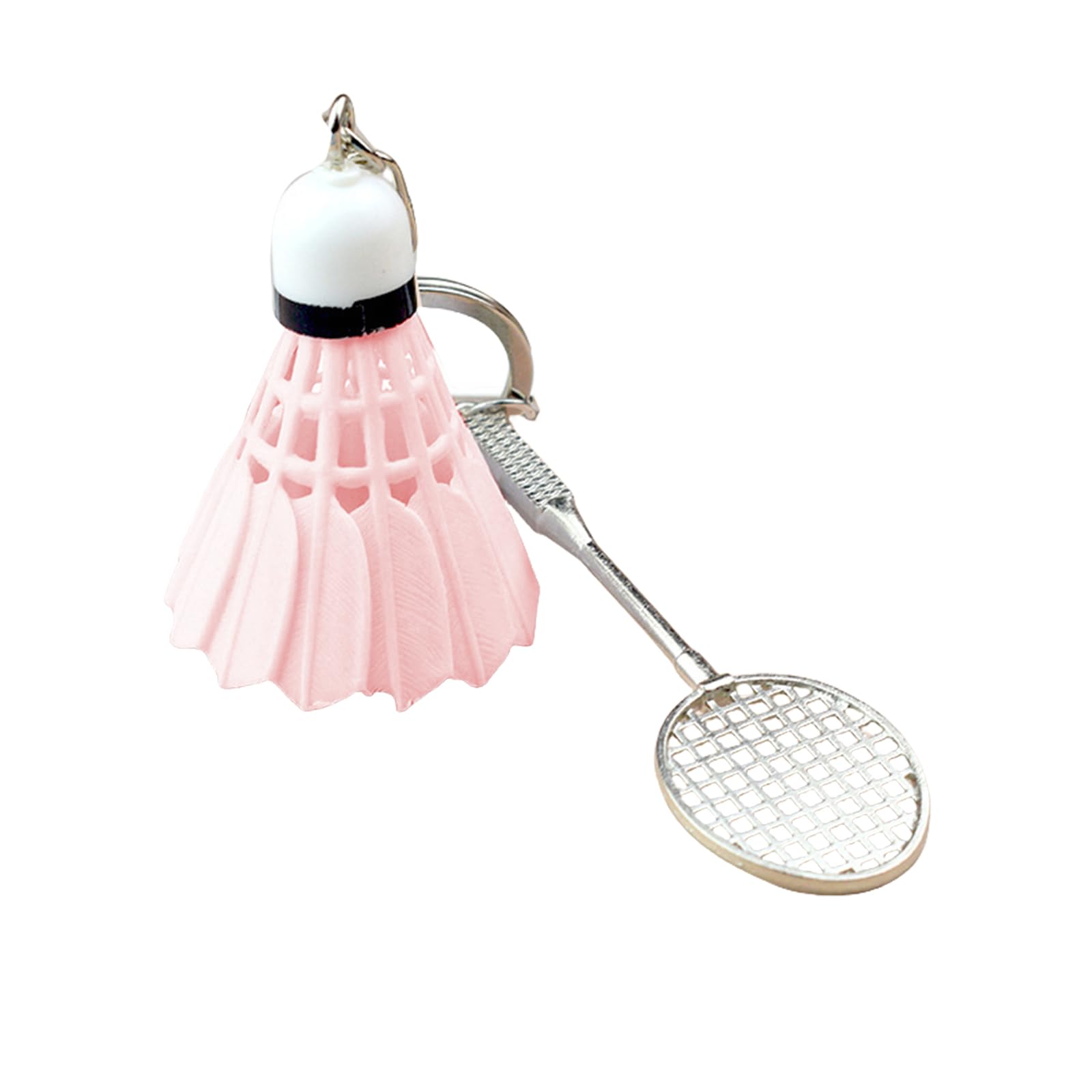 Baodss Creative Badminton Racket Keychain Alloy Holder Accessory for Sports Enthusiasts and Fashionable Everyday Use