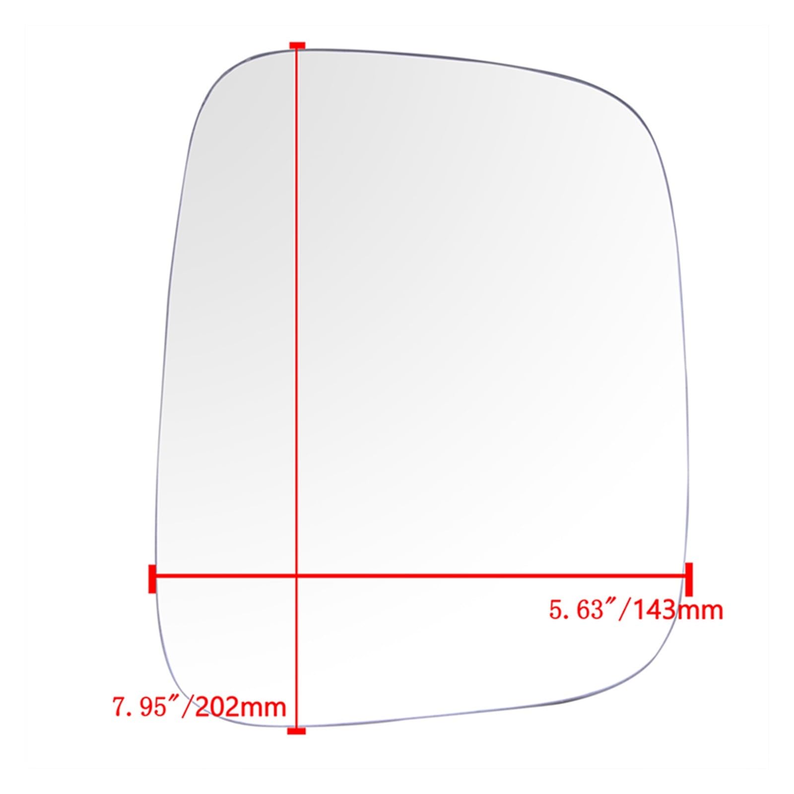 Coche Lente De Espejo Plano Antiniebla De Cristal De Espejo Retrovisor Lateral Calentado Para Accesorios De Coche Para T5 2003-2009 Cristal Espejo Retrovisor (Color : White Left Side)