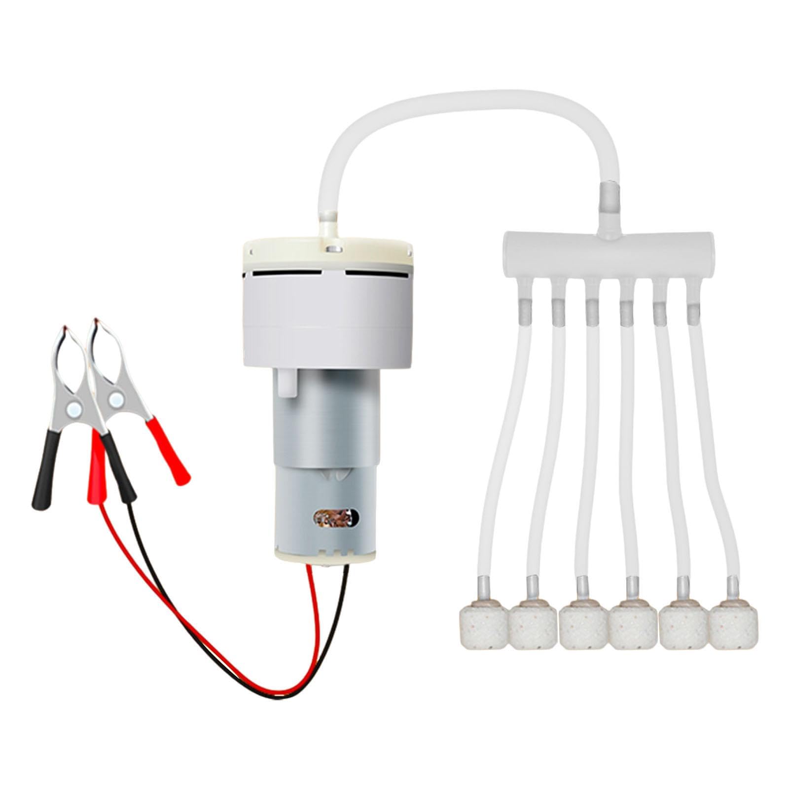 perfk Diffusore per Pompa d'Aria per Acquario Robusto con Accessori, ossigenazione, Multiuso, Portatile, Pratico, aeratore per Acquario, Silenzioso, Stile 4