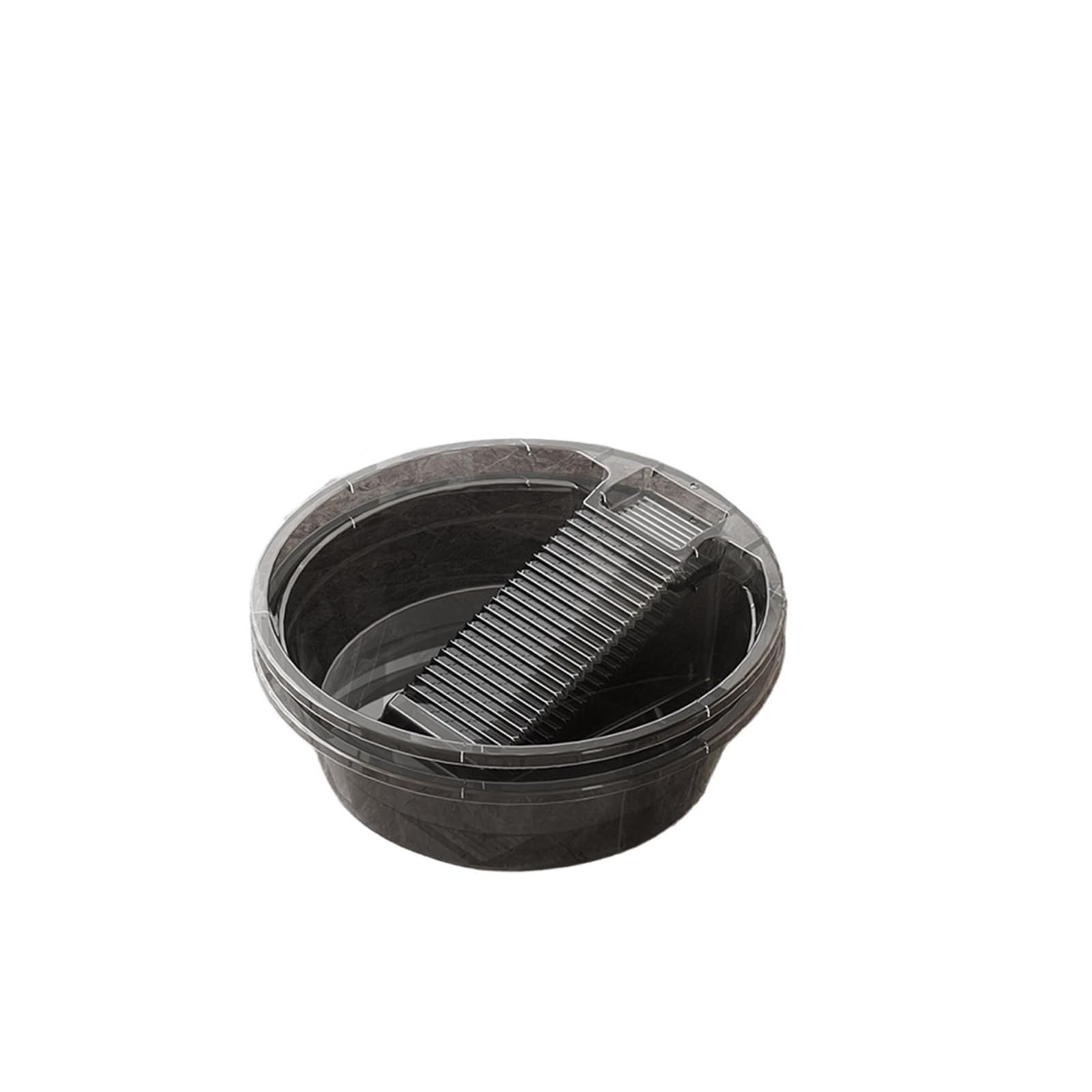 Antislip Washboard Basin Large Size Integrated Plastic Laundry Tub with Clothesboard Thickened Washing Multi-Function Basin(Black3)
