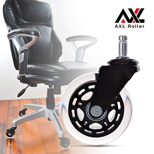 AXL Office Chair Caster Wheels Replacement PU Rollerblade Caster, with 608ZZ Roller Bearing