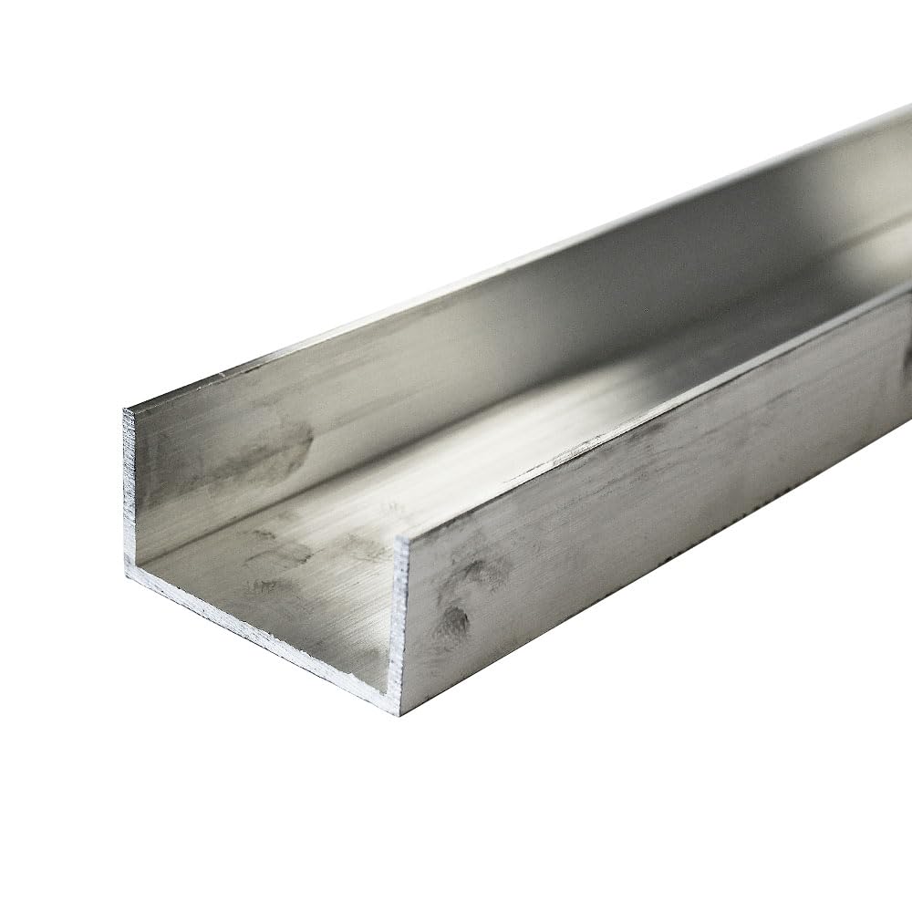 The Mesh Company Grey 3" X 1.1/2" Aluminium U-Channel Trim X 1/8" Wall - Aluminium Channel U Profile (1000Mm (100Cm) Length)