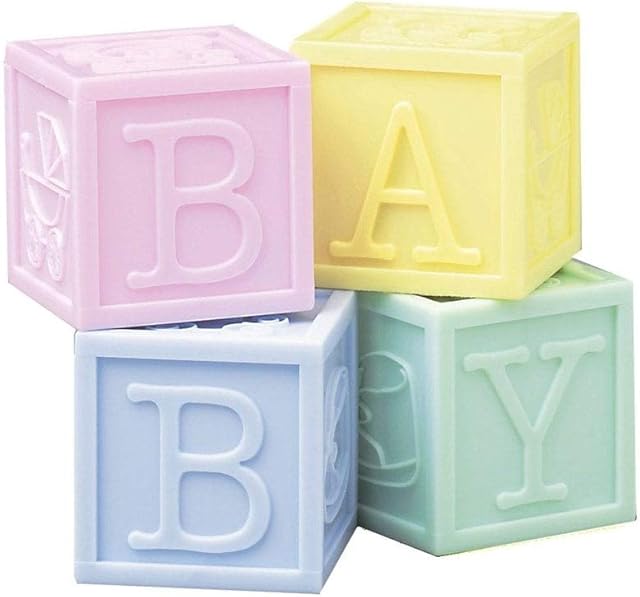 Culpitt Baby Blocks Ornamental Cake Toppers (4 Pcs)