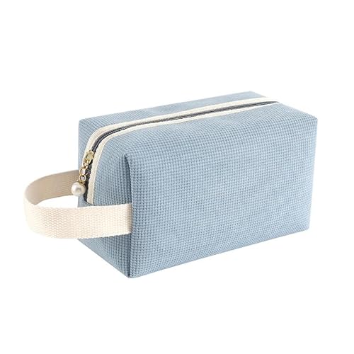 Borsa di trucco per la borsa cosmetica di viaggio sacca di velluto a coste portatile versatile della chiusura lampo per le donne