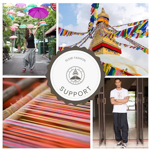 Virblatt - Harem Pants for Men | Cotton | Rave Drop Crotch Aladdin Hippie Genie Pants4