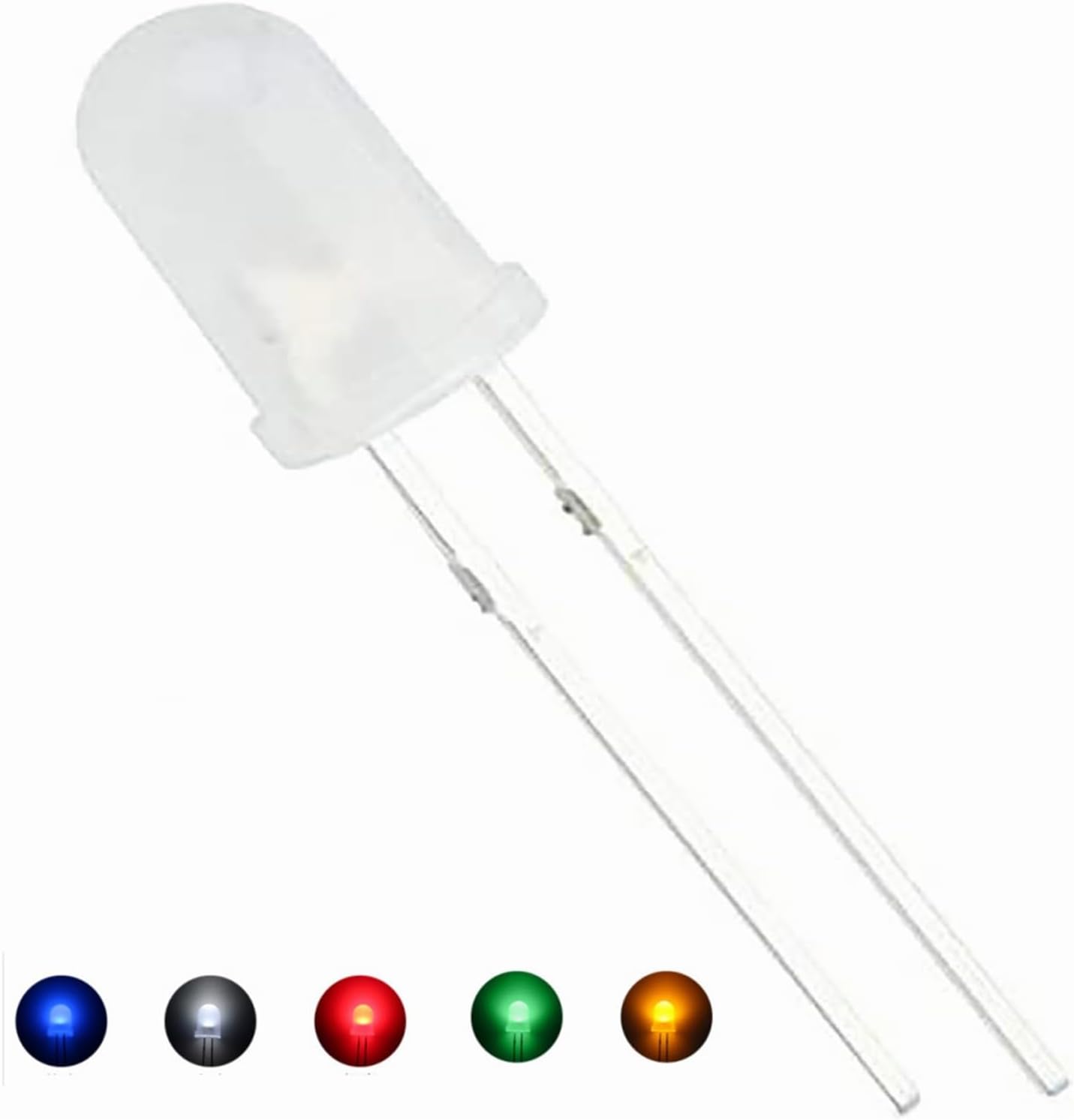 MeLphi 10 PCS 5mm Diffused LED Diode High Intensity Super Bright Lighting Bulb Electronics Component Lamp Fog Light Emitting Diode (Color : Red)