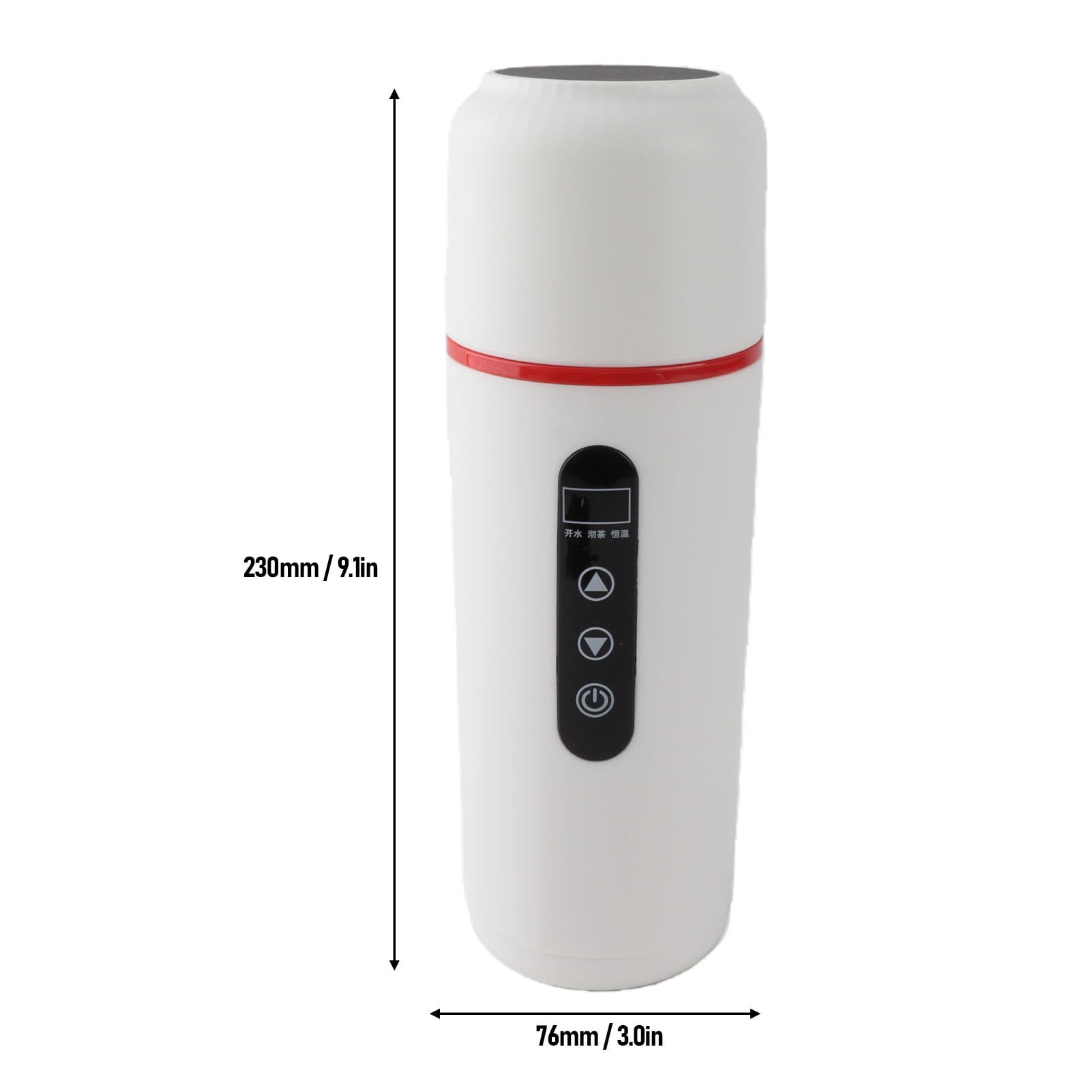 Hervidor Eléctrico para Coche Acero Inoxidable 316 Taza de (WHITE)