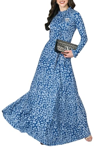 Image of KOH KOH Womens Long Sleeve Elegant Pockets Fall Winter Evening Maxi Dress