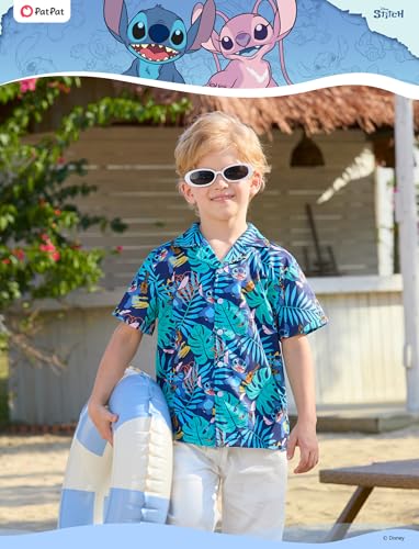 Image of Disney Marvel Spiderman Cars Stitch Star Wars Mickey Boys Hawaii Shirt Button Up Dress Shirts Short Tropical Shirt Kids 2-13Y