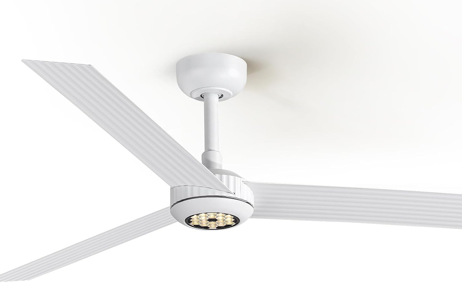 TALOYA Ceiling Fans with Lights,Metal Body Fan,White Finish,Dimmable, Noiseless, Reversible DC Motor,Remote Control,6-Speed