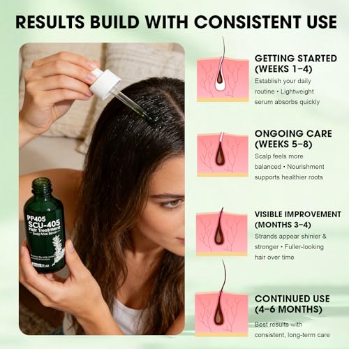 PP405 Hair Treatment – Hair Growth Serum for Thicker, Fuller-Looking Hair, Lightweight Scalp Serum with Hyaluronic Acid & Biotin, Non-Greasy, For Men & Women — view 6
