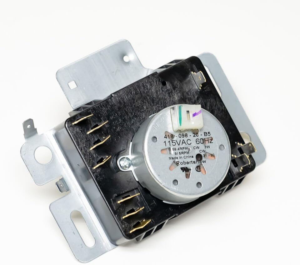 Exact Replacement Dryer Timer Control for Whirlpool models MEDX655DW0, MEDX655DW1, MGDX500BW1, MGDX500BW2, MGDX655DW0, MGDX655DW1, MGDX655DW2, YMEDX500BW1