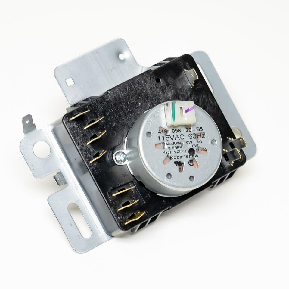 Exact Replacement Dryer Timer Control for Whirlpool models 7MMEDX655EW0, 7MMEDX655EW1, 7MMGDC400DW1, 7MMGDC400DW2, 7MMGDC400DW3, 7MMGDX655EW0, 7MMGDX655EW1, MEDX500BW1