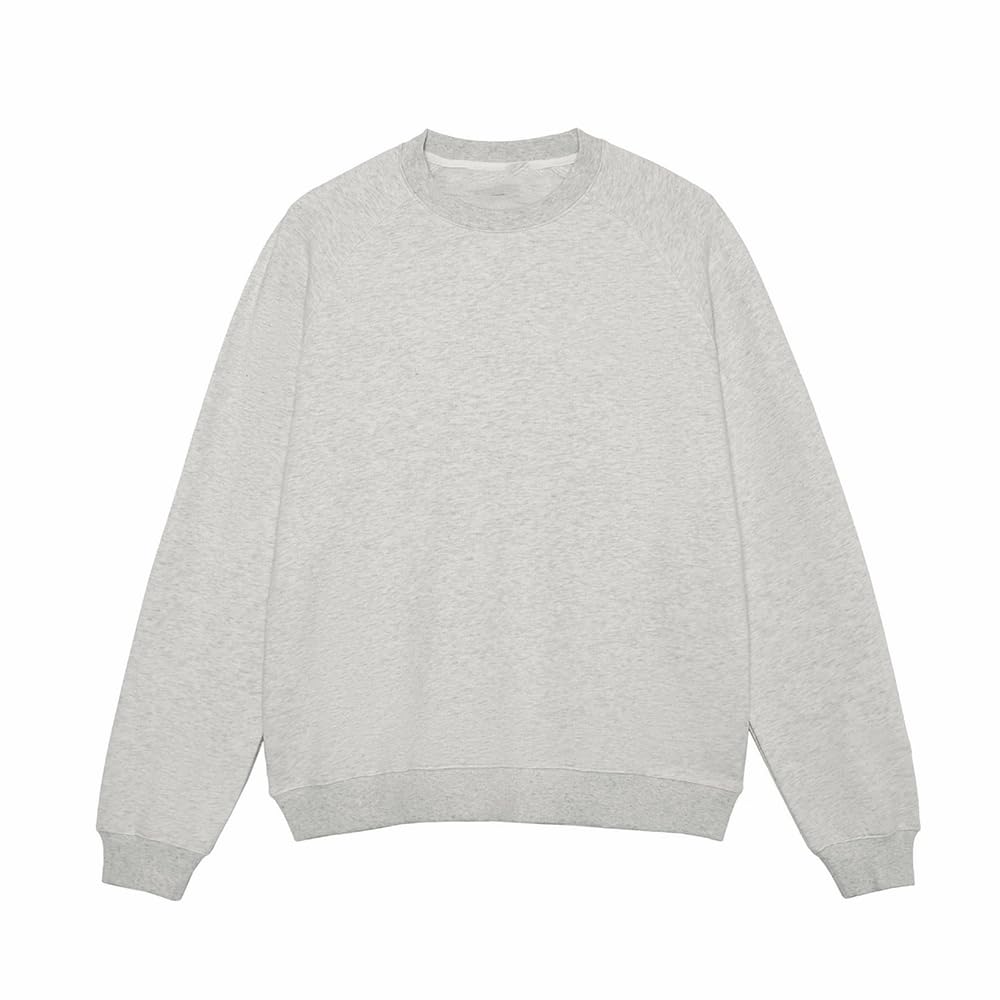 Sudadera Holgada Vintage para Mujer, Cuello Redondo, Forrada de Felpa