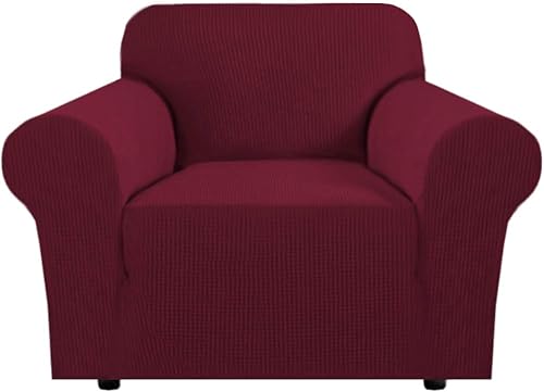 Miniatura 80 de H.VERSAILTEX Funda elástica para sillón, cubierta de sofá, protector de muebles, alto spandex, cuadros pequeños, jacquard tejido, fundas de sofá