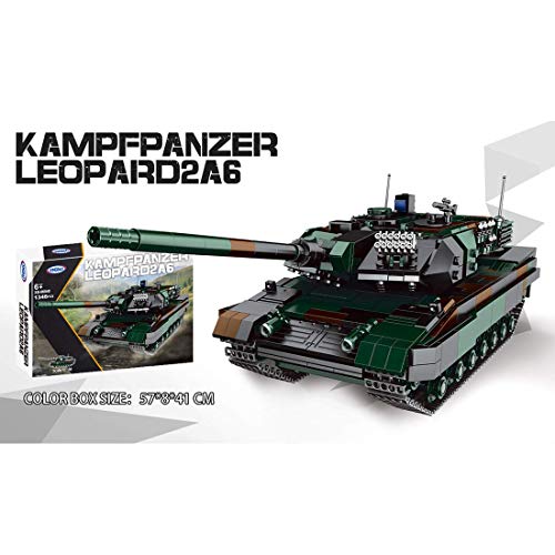 Baustein Panzer Modell German Leopard 2A6 Militär Panzer Bauset 1346 Klemmbausteine kompatibel mit LEGO Technik… – Bild 6