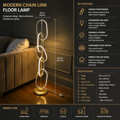 Image of Premium Decorative LED Floor Lamp & Glass Art Collection - Modern FlloNight Light - Unique Aesthetic Home Gift (Torva)