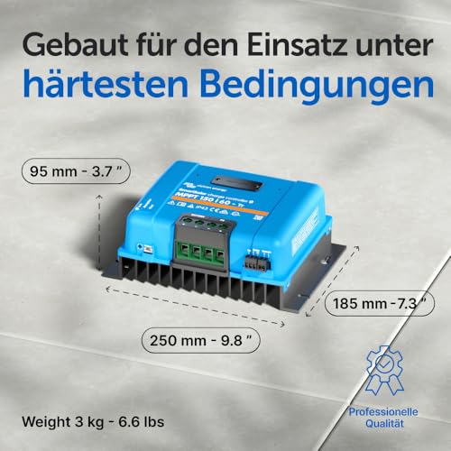 Victron Energy SmartSolar MPPT Tr Laderegler (Bluetooth) - Solar Laderegler - 150V 60 Amp 12/24/36/48-Volt