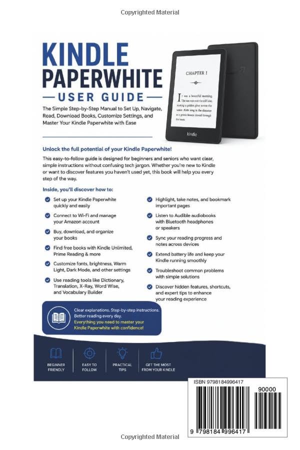 Kindle Paperwhite User Guide: The Simple Step-by-Step Manual to Set Up, Navigate, Read, Download Books, Customize Settings, and Master Your Kindle Paperwhite with Ease image 3