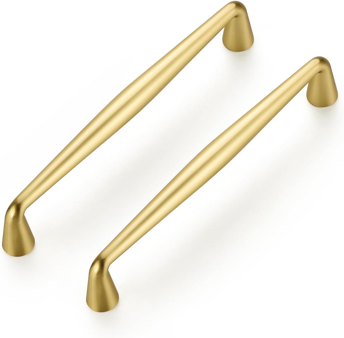 Ravinte 20 Pack 5 Inch Brushed Brass Kitchen Cabinet Handles Solid Zinc Alloy Cabinet Pulls Cupboard Hardware Drawer Handles 5 inches Hole Center Brushed Brass 20