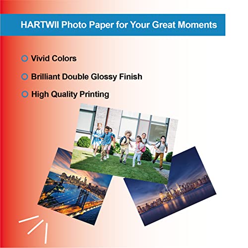 Hartwii 220 Pack Double Sided Photo Paper Glossy Inkjet 8.5X11 32Lb 120Gsm A4 Letter Size For All Dye Ink Printers #TOP4