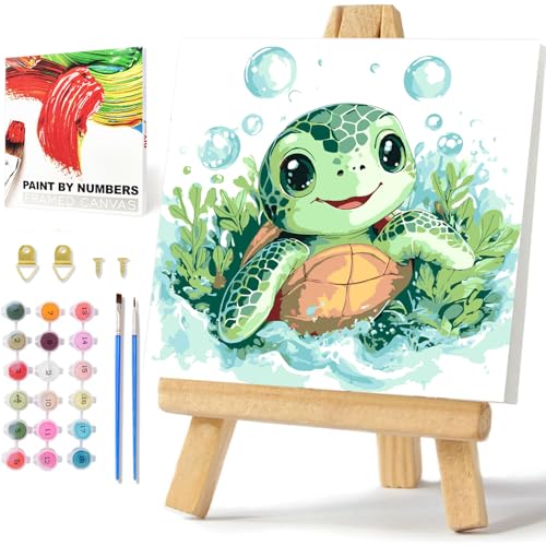 Daisen Art Malen Nach Zahlen Mit Rahmen, Malen Nach Zahlen Tiere, Paint by Numbers Für Geschenk Und Home Decor