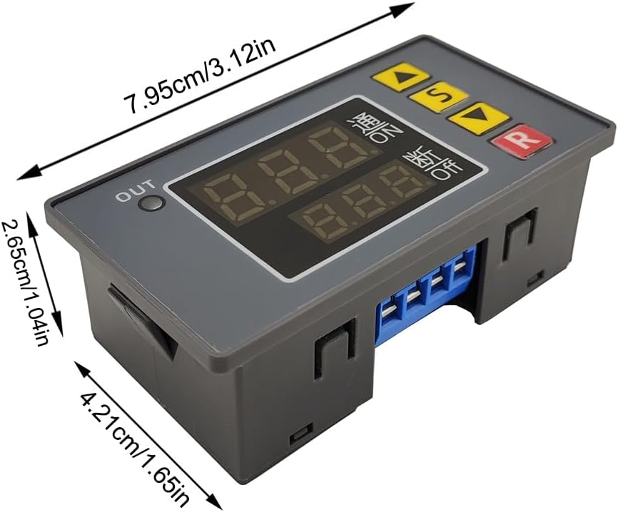 Timer Delay Relay DC12V 20A 240W Programmable Cycle Time Switch LED Digital Display Time Relay Module (Active Output DC12V)